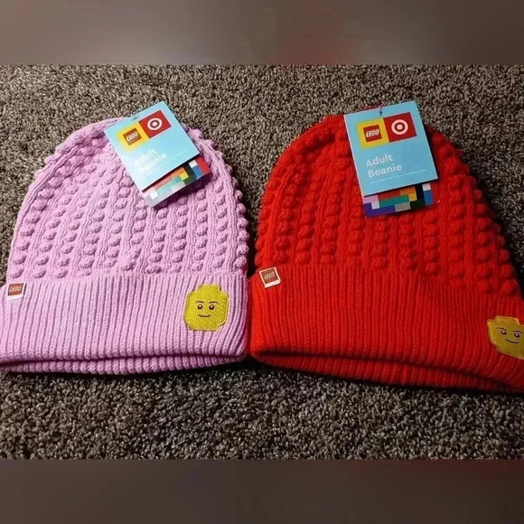 LEGO Women's Beanie Set - Red and Pink - Picture 1 of 4